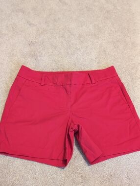 Ann Taylor Bright Red Tailored Bermuda Shorts